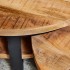 Table basse en bois de manguier, D70xH35CM- FLAVIA