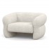 Beige fabric armchair, 110x92xH70cm - ERNEST