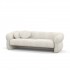3-seater sofa in beige fabric, 230x92xH70cm - ERNEST