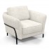 Beige fabric armchair, 100x104xH67 CM - SOPHIA