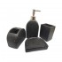 Set of 4 bathroom accessories Color Black