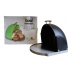 Ball-shaped bread box with stainless steel plate, 37x26xH20CM