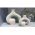 White ceramic vase, 21.5x7.3xH21.5cm