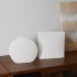 White ceramic vase, 21x7.4xH18cm
