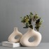 Ceramic vase, 23.7x6xH23.5cm Color White