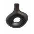 Ceramic vase, 23.7x6xH23.5cm Color Black