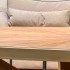 Ovale eettafel in hout/goudstaal, 220x110,5xH77 cm - MARIA