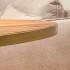 Table à manger ovale en bois/acier doré , 220x110,5xH77 cm - MARIA