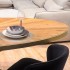 Table à manger ovale en bois/acier doré , 220x110,5xH77 cm - MARIA