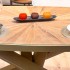 Ovale eettafel in hout/goudstaal, 220x110,5xH77 cm - MARIA
