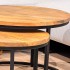 Set van 3 zwart massief houten salontafels- DOLCE