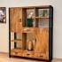 Mango wood china cabinet, 150x40xH180cm - ANGELO