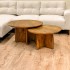 Mango wood coffee table, D80xH45 cm - TORONTO