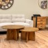 Mango wood coffee table, D80xH45 cm - TORONTO