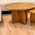 Mango wood coffee table, D70xH40 cm - TORONTO