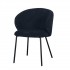 Fluwelen stoel, 56x55xH84CM - ELISA Kleur Zwart