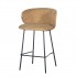 Corduroy bar stool, 55x54xH87CM - ELISA Color Rouille