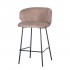Corduroy bar stool, 55x54xH87CM - ELISA Color Taupe