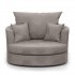 Velvet swivel armchair, D113xH68 cm - OLIVIA