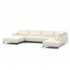 Panoramic velvet sofa, 360x240x190xH95cm - STELLA Color Beige