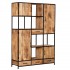 Mango wood china cabinet, 145x45xH210cm - VICTORIA