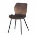 copy of Stain-resistant velour upholstered chair, 43x53xH91cm Color Brown