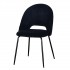 Fluwelen stoel, 56x55xH84CM - KATE Kleur Zwart