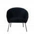 STOL Club armchair in high-quality fabric, 74x68xH74 cm Color Black