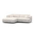 3 seater corner sofa in fabric 240cm - CLAUDIA COMPACT Color Beige