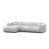 4 seater corner sofa in soft fabric, 280x165xH73CM - CLAUDIA Right / Left Left