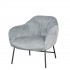 Joy fabric armchair with metal legs Color Grey