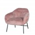 Joy fabric armchair with metal legs Color Pink