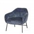 Joy fabric armchair with metal legs Color Anthracite 