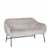 Joy fabric bench with metal legs Color Taupe