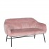 Joy fabric bench with metal legs Color Pink