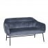Joy fabric bench with metal legs Color Anthracite 