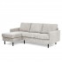 Canapé d'angle compact 3 places 200x135x80cm réversible Color Grey