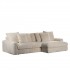 Reversible corduroy corner sofa in soft fabric -274x155x77-VITO Right / Left Right