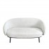 2-seater fabric sofa, 135.5x69.5xH74.5CM - CLUB Color White