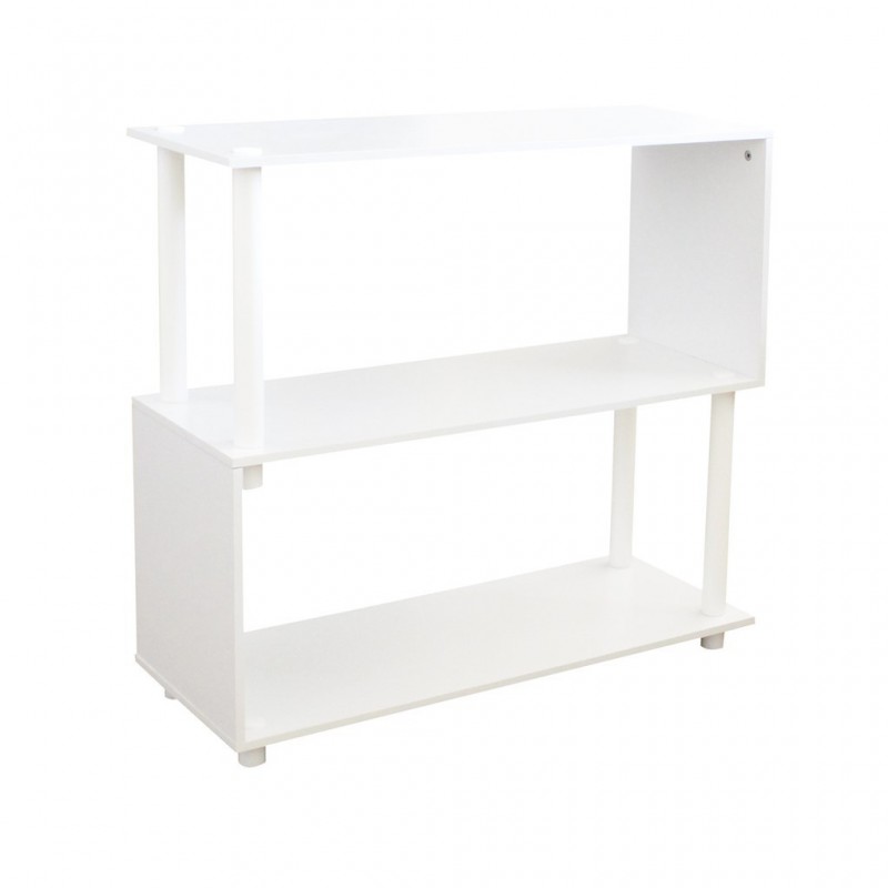 White poly-tube storage furniture shelf