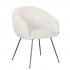 Chaise en tissu, 62x60xH79 cm - CLOUD Couleur Blanc chiné