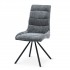 LAURA Chaise en velours, 60x49x95CM Couleur Gris