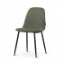 Stoel in ribfluweel stof, 53x44xH87CM Kleur Mild groen