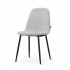 Chair in corduroy fabric, 53x44xH87CM Color Gris clair