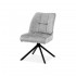 Chaise pivotante en tissu, 60x50xH84CM-OLIVIA Couleur Gris