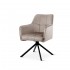 Fauteuil en tissu pivotant, 63x54xH81,5CM-OLIVIA Couleur Beige