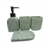 Set of 4 bathroom accessories Color Green