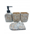 Set de 4 accessoires sdb Couleur Taupe