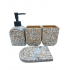 Set of 4 bathroom accessories Color Taupe