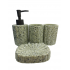 Set of 4 bathroom accessories Color Green